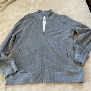 NWOT sz M Goodfellow & Co zip light weight gray cardigan